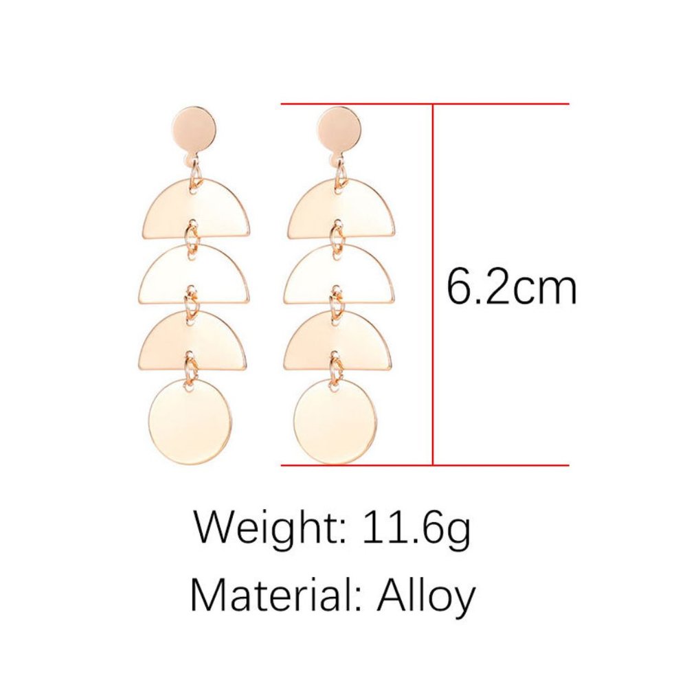 Geometric Shapes Dangle Earrings - Picture 3 of 7